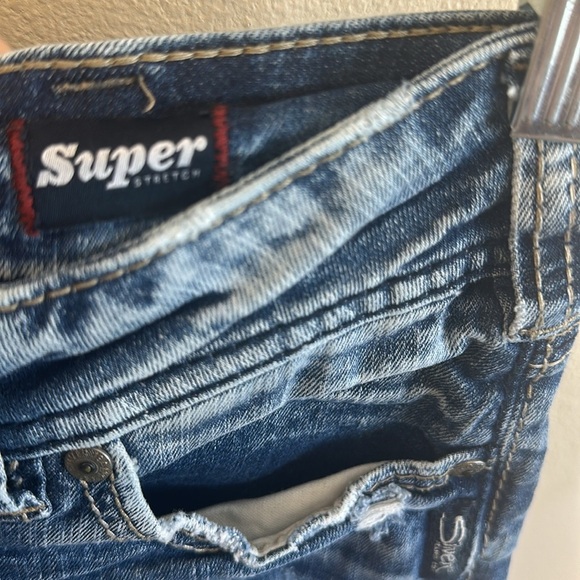 Silver Suki Skinny Jeans Distressed Stretch Mid Rise Womens Size 30 - Picture 7 of 15
